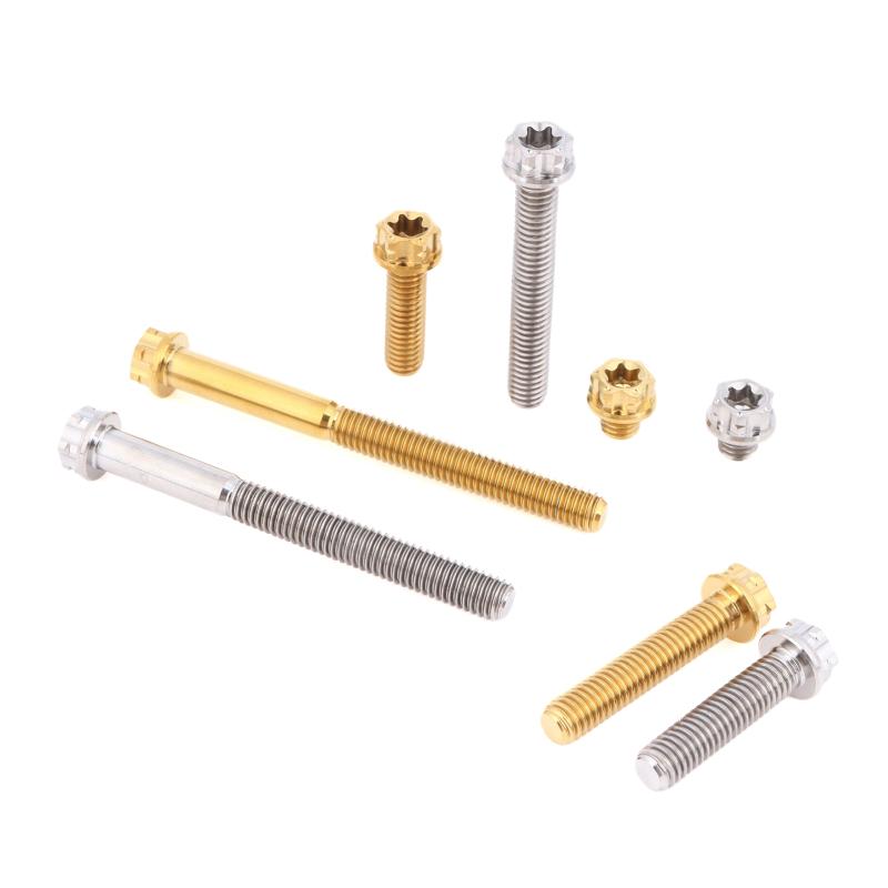 Versatile M6 Titanium Flanged Hexagon Head Bolts Suited for Bike Moto Car Projects