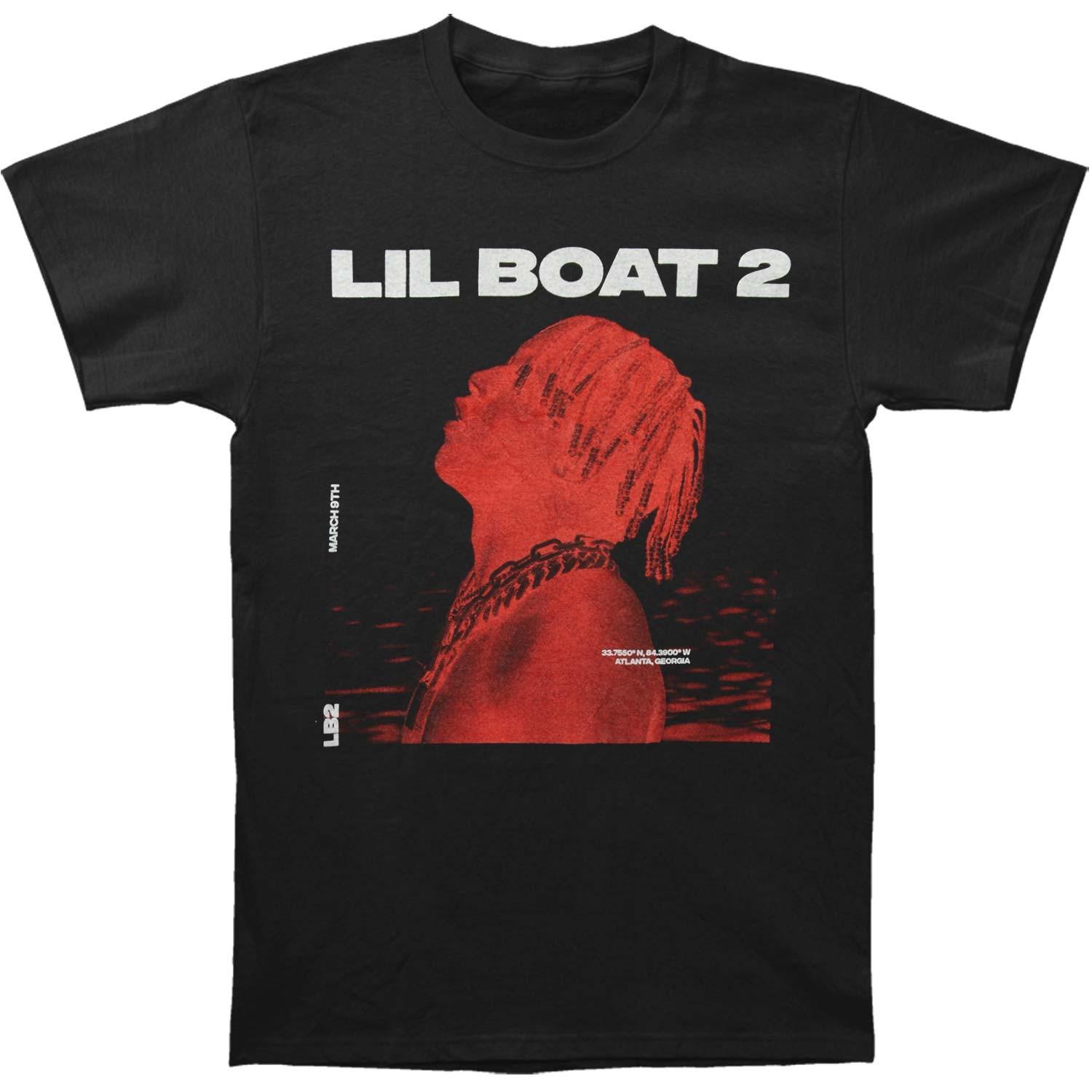 Men s Lil Yachty LB2 Red Negative T-shirt XX-Large Black XL