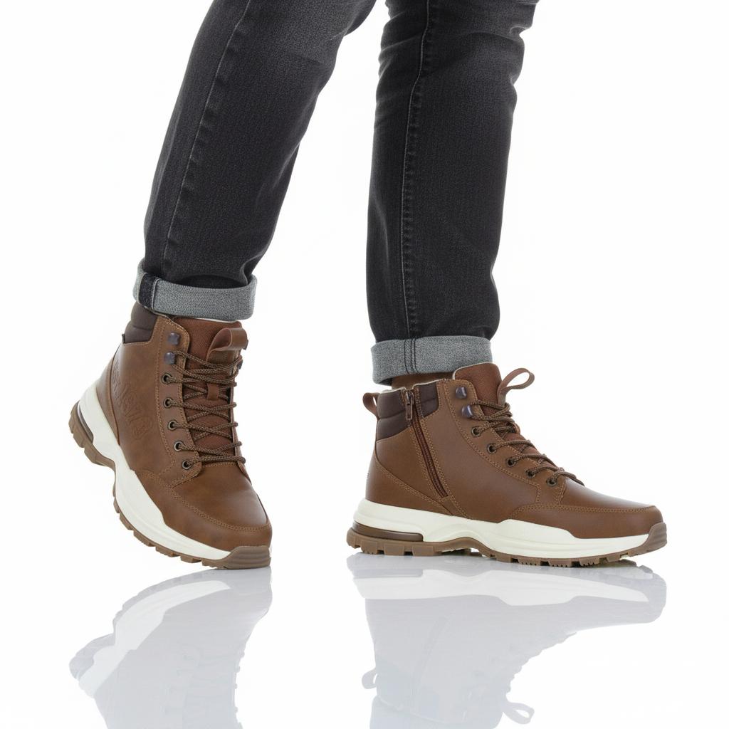 DOCKERS by Gerli Boots - Herren Winter Schuhe Stiefel Gefüttert Braun 51FY106-650470 ORIGINAL