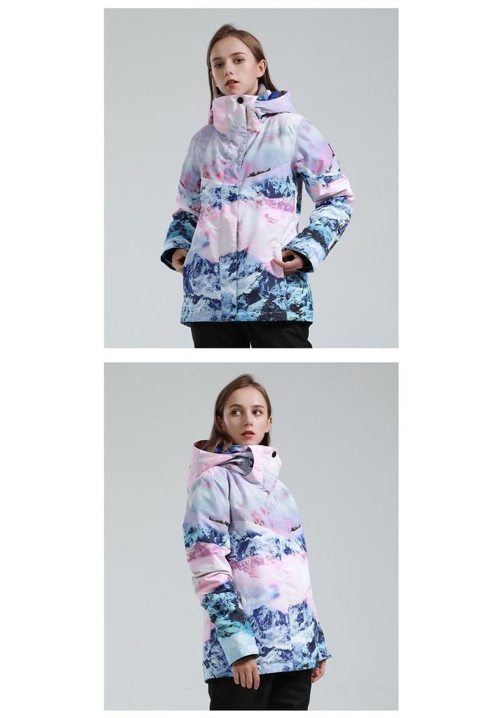 Women's Winter Ski Suit: Windproof, Waterproof, and Wear-Resistant Jacket for Single and Double Boarders.