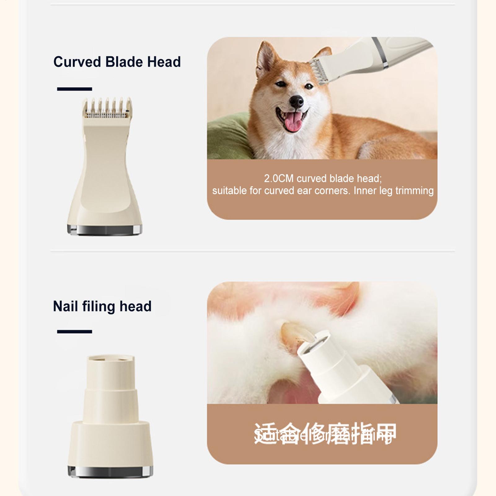 Dog Hair Trimmer 4-in-1 LED Digital Display USB Rechargeable Shaver Pet Grooming Kit For Puppy Pet Dachshund Home Indoor Paw China Mainland