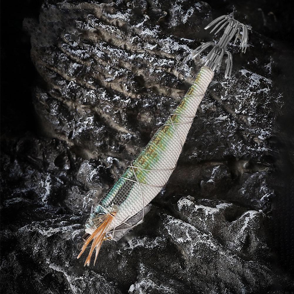 Luminous Wood Shrimp Fishing Lure 12cm 13g Cuttlefish Hard Bait Octopus Lure Artificial Bait for Saltwater Fishing