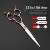 Rose Gold 6.5" Double Tail Pet Grooming Scissors with Curved Tip & Straight Tooth for Cats & Dogs.