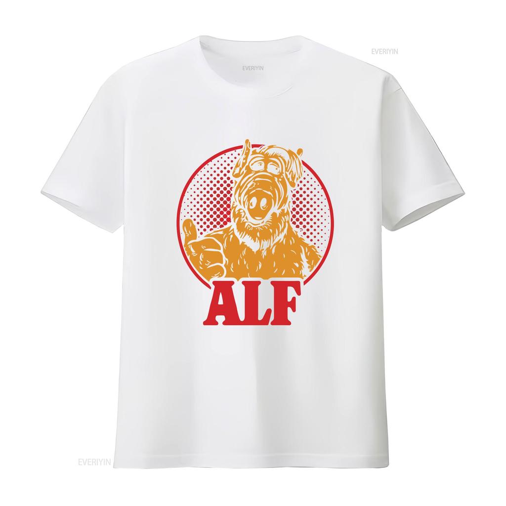 90s Retro Style ALF Character TV Show Softstyle T Shirt Alien Life Form vintage Washed Casual fashion homme designer clothes