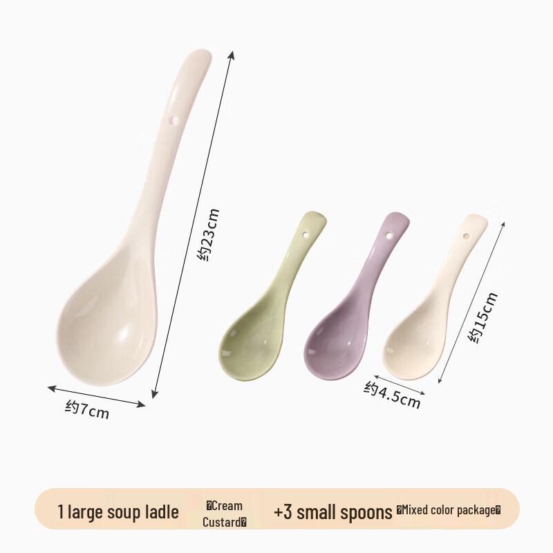 Ceramic Large Soup Spoon