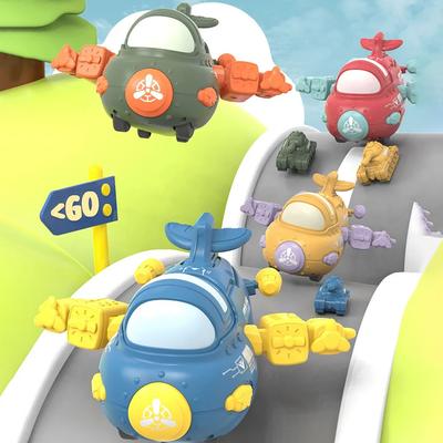 Inertia Airplane Toy For Children Cute Friction Powered Airplane Model 360 Rotating Wing Dream Aeroplane For Kids Birthday Gifts