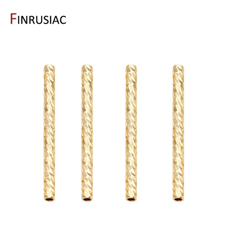 14k Real Gold Plated Tube Beads 8 Sizes Corrugated Tube Beads For Jewelry Making DIY Jewelry Making Supplies Wholesale