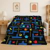 Retro P-Pacman Game Soft Flannel Throw Blanket,Cozy Blanket for Bed,Couch,Sofa,Bedroom,Living Room,Travel,Picnic  Camping