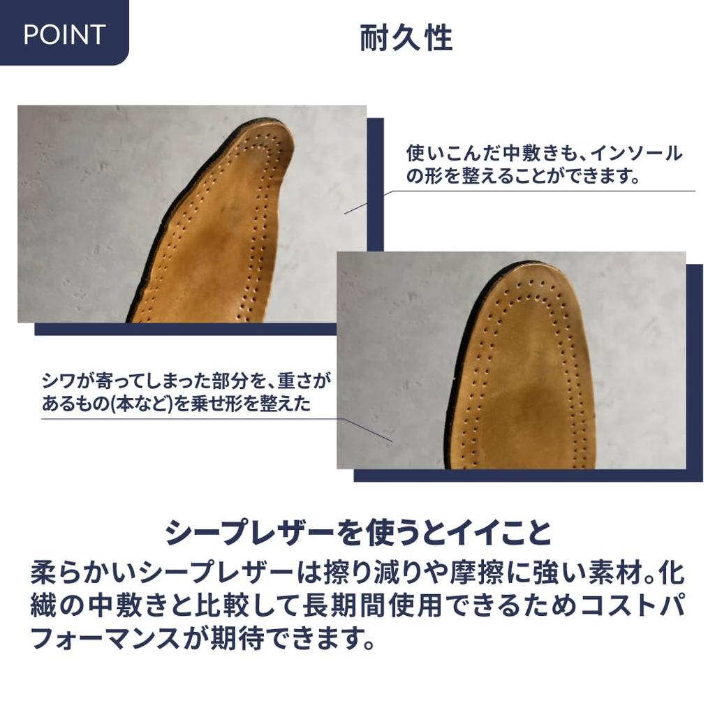 M. Mowbray Triple Arch Support Insoles for Comfortable Walking, Black, Size L (24.0-24.5cm)