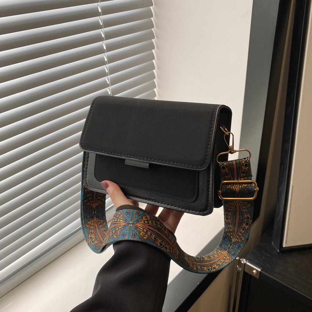 Dámská kabelka přes rameno z PU, odolná proti opotřebení, crossbody kabelka, barevný kontrast, klopa, ležérní, dámská, dojíždějící, dámská móda