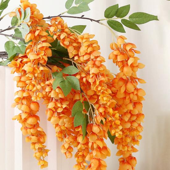 5 Forks Simulated Flower Garland Bright Color Realistic Vines Realistic Wisteria Garland Wedding Bouquet Party Decor
