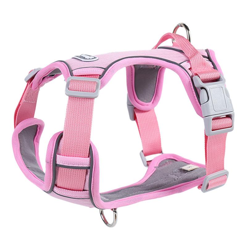 Large dog explosion-proof dog leash I-shaped chest strap Adjustable comfortable fit chest strap Walking dog leash