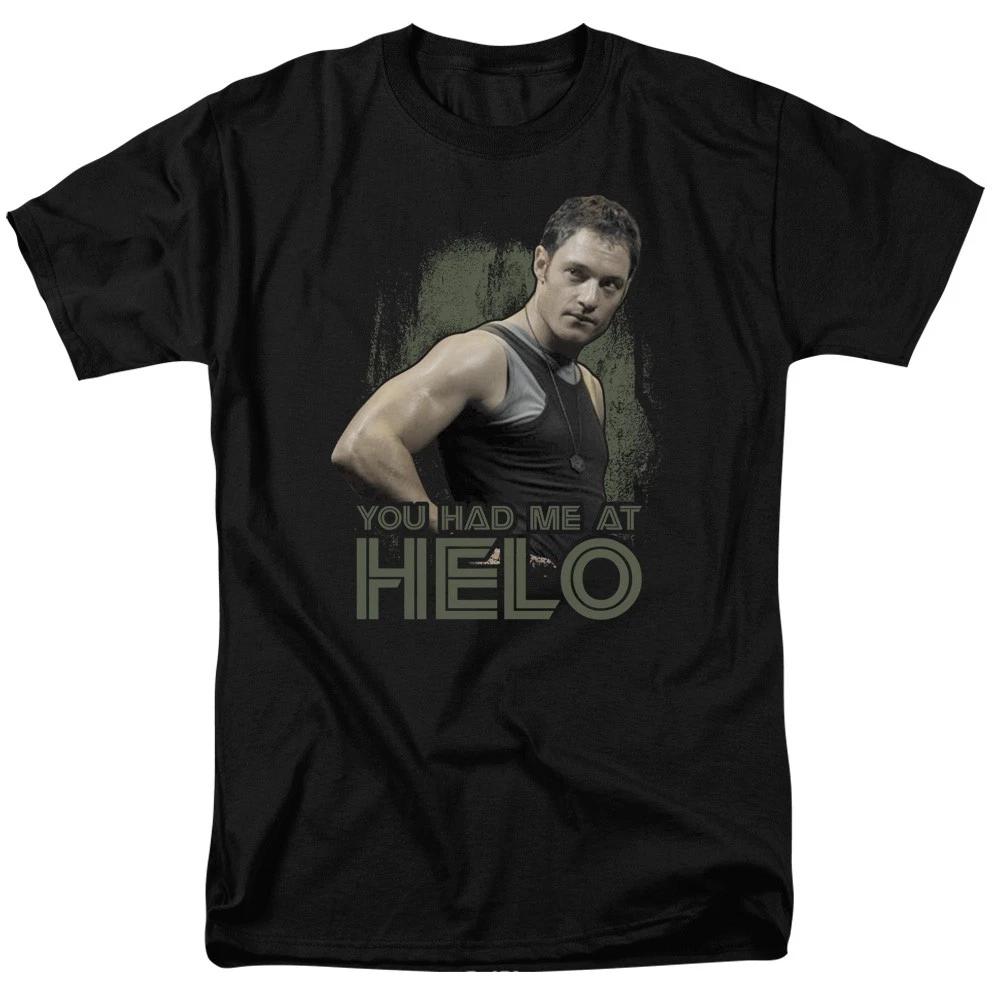 Battlestar Galactica - Had Me At Helo - Adult Unisex T-Shirt - Black XXXL