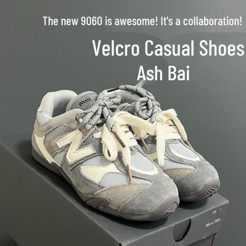 NB Collaborazione Originale Velcro Leggere Traspiranti Bambini Stile Miu Scarpe da Allenamento Tedesche - Edizione Forrest Gump per Tutte le Età.