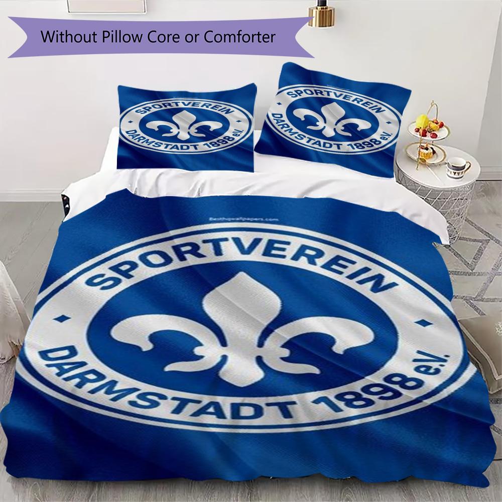 Juego de Ropa de Cama con Patrón SV Darmstadt 98 Funda Nórdica Funda de Almohada Decoración del Hogar Regalo de Cumpleaños (1 funda nórdica + 2 fundas de almohada sin relleno.)91