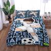 Japanese Anime Football Boy's Bedding Set,Captain Tsubasa Duvet Cover and Pillow Case, Microfiber Duvet Cover Set  With Zipper