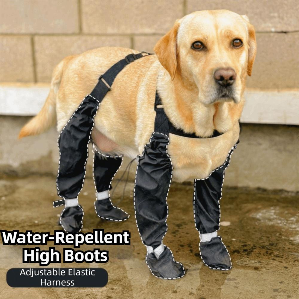 Adjustable Dog Boots Non Slip Paw Protectors Pet Practical Dog Outdoor Shoes  Four Seasons Use