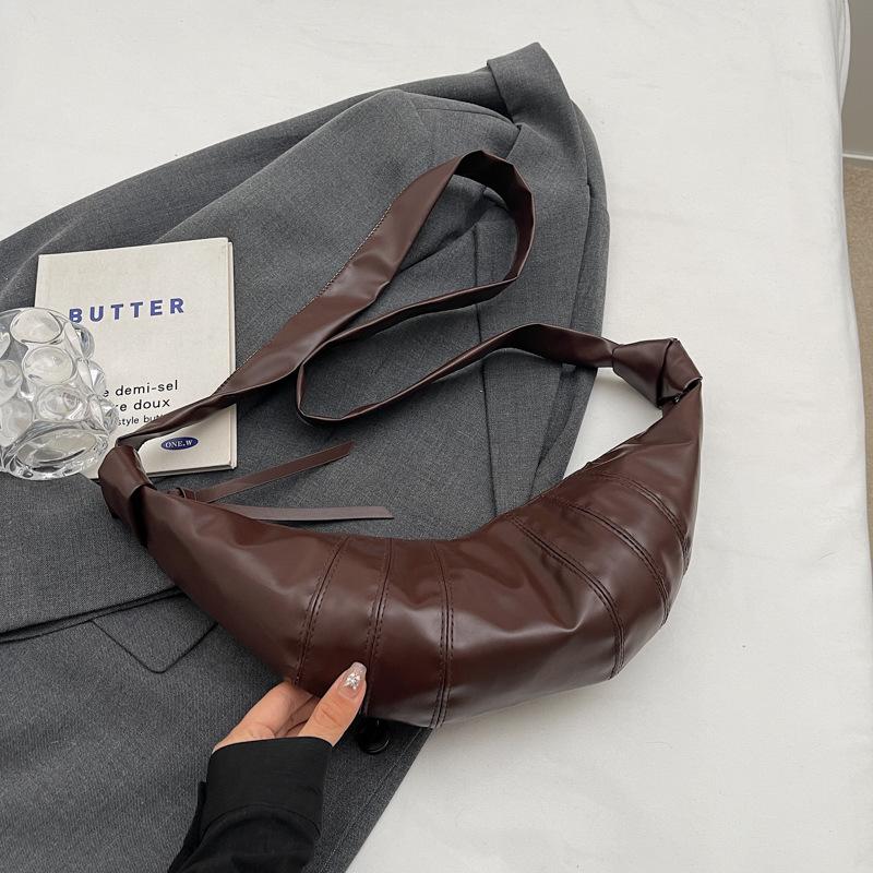 Niche Design Splicing Single Shoulder Croissant Bag Messenger Bag Versatile Ins Dumpling Bag 2025 New Croissant Bag