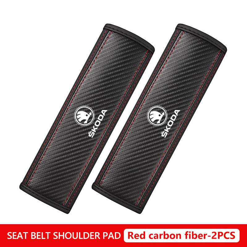Ptncy6 Car Seat Belt Shoulder Protector Interior Decoration Accessories For Skoda VRS Octavia 1 2 3 A7 A5 Fabia Rapid Superb Yeti
