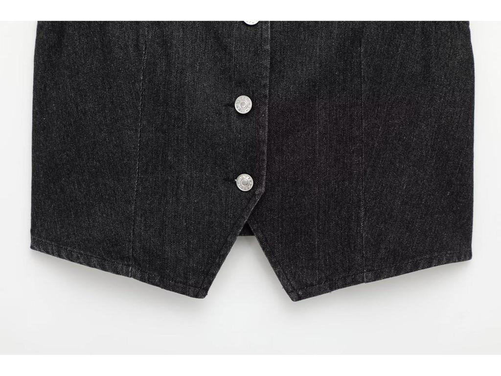 2025 Spring Women's European & American Style Casual Sleeveless Vest and Skirt Set