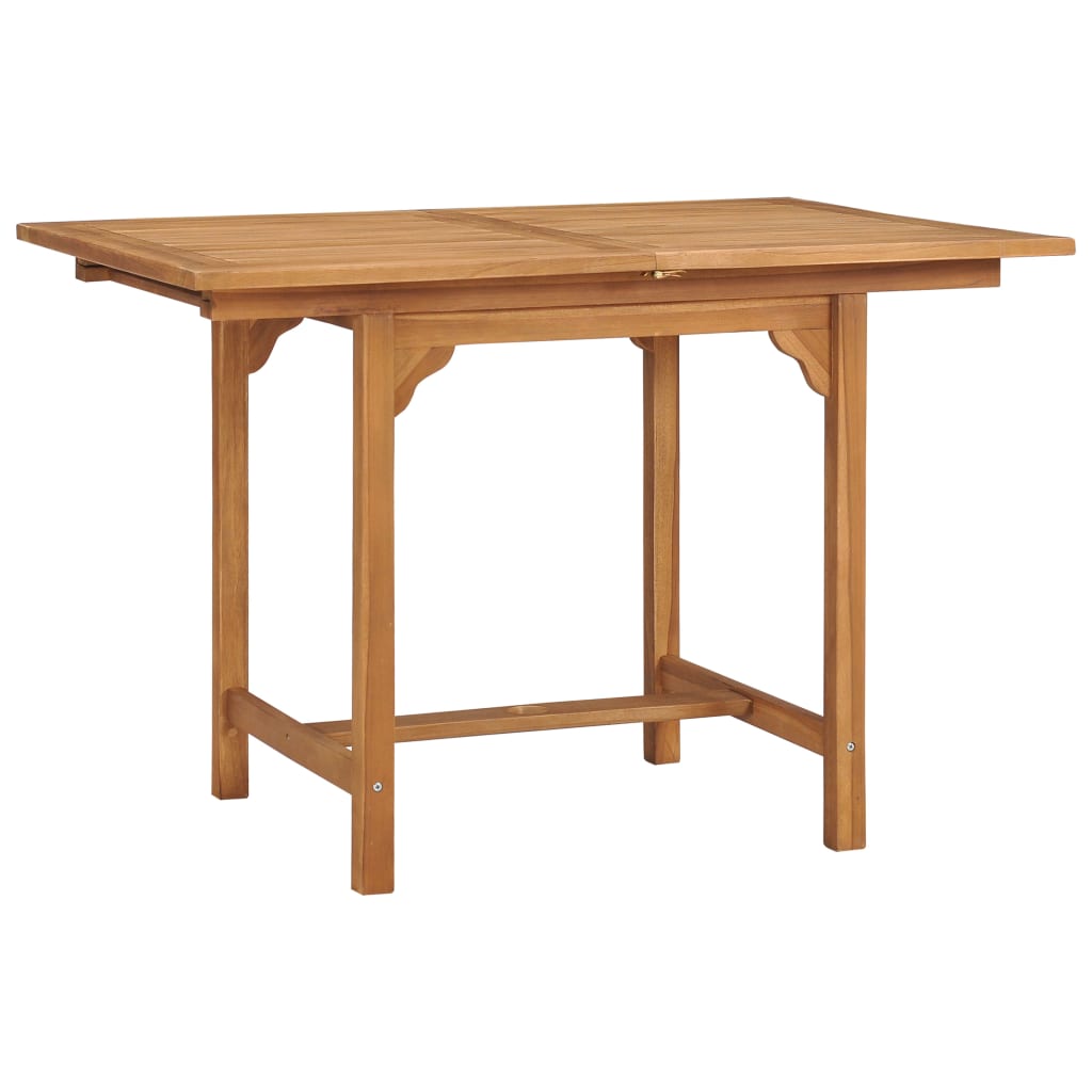 vidaXL Gartentisch Ausziehbar (110-160)x80x75 cm Massivholz Teak
