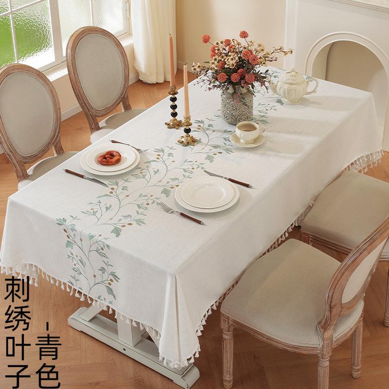 Yingchuang Dining Table Cloth Coffee Table Fabric Cotton And Linen Rectangular Tablecloth Table Flag Table Mat Tableware Dining Chair