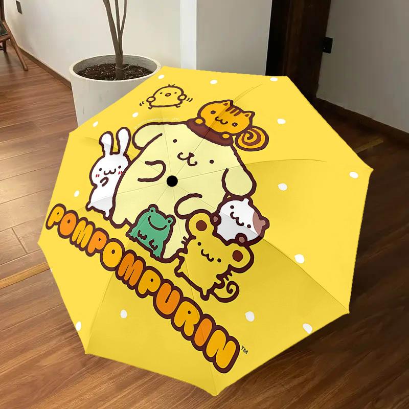 1PC Pompompurin Umbrella-8-Rib Reinforced, Automatic Open, Lightweight & Durable, Cute Fashion Accessory for Outdoor-P2702