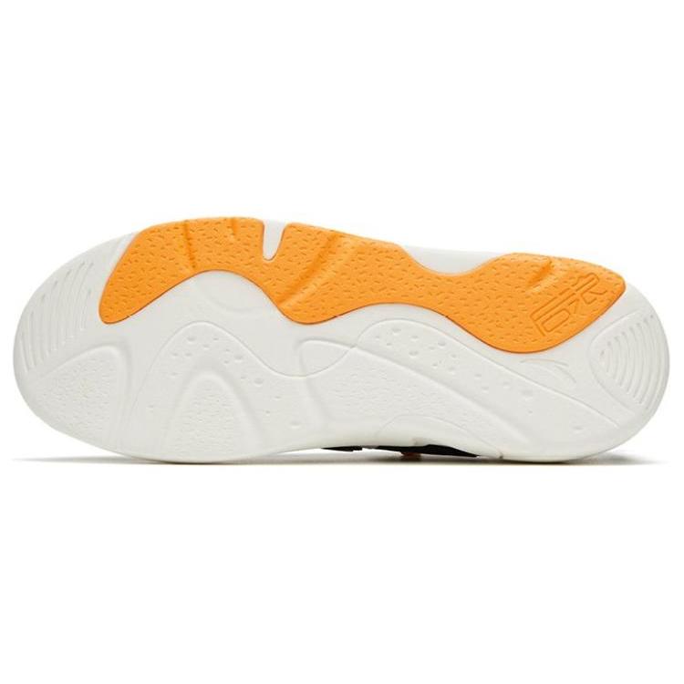 New Anta Life Collection Warm Slip Resistant Low Top Skateboard Shoes Men's White Yellow 112328052-4