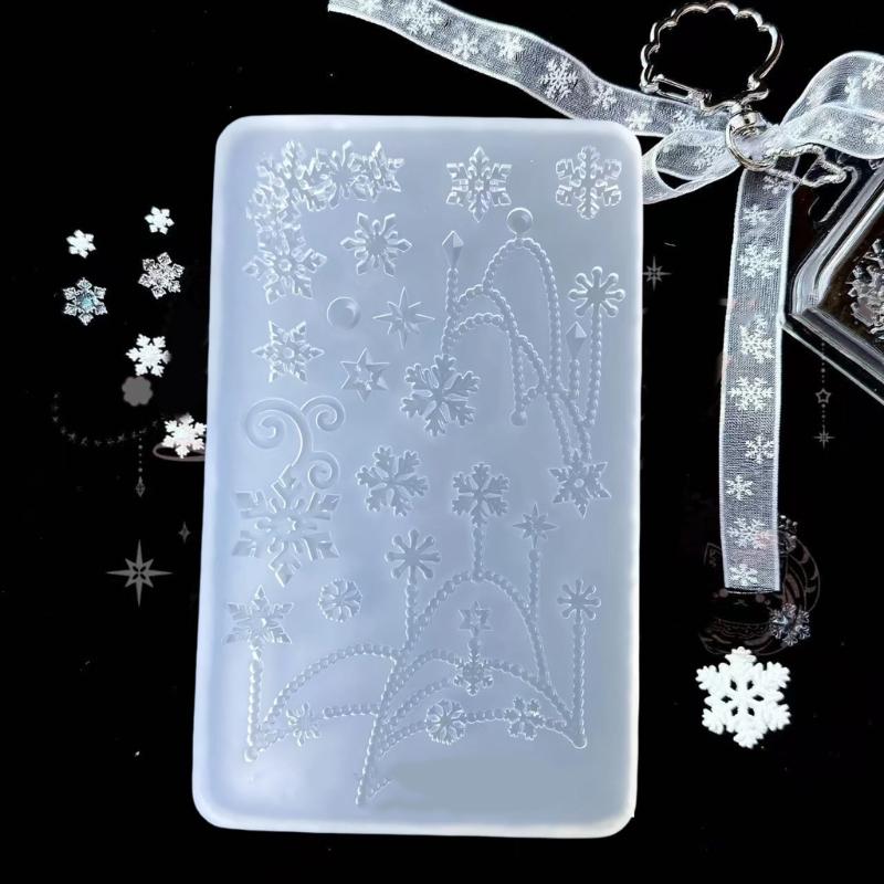 Snowflake Design Silicone Mold For DIY Jewelry Making Crafting Resin Soap Candle Christmas Snowflake Holiday Ornaments