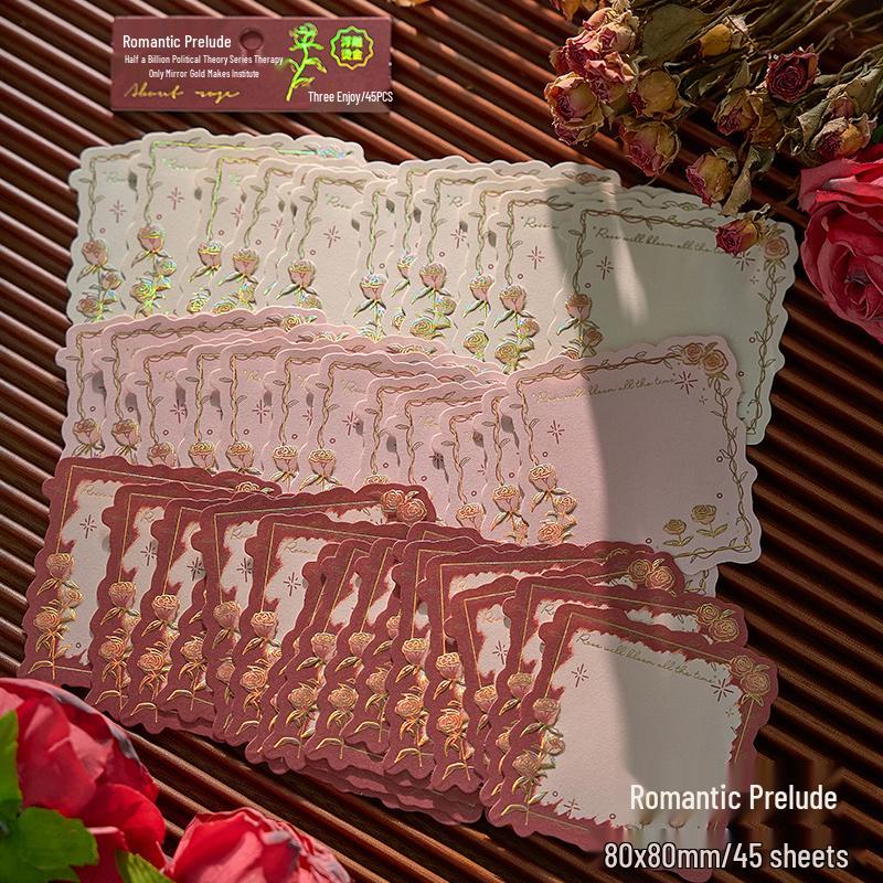 3D Embossed Rose Bouquet Memo Paper Set
