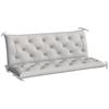 Bench Cushion, 3-seater, 150x98x8 Cm, with Ties, Light Grey