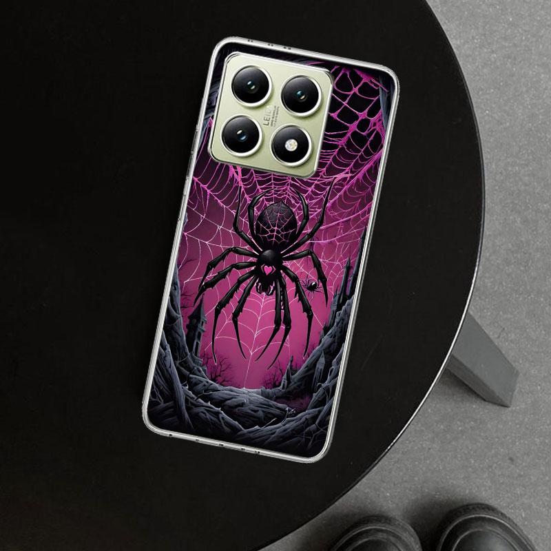 Schwarze Witwe Spinne Insekt Handyhülle für Xiaomi Redmi Note 15 14 13 12 11 Pro Plus 14S 12S 11S 11T 11E 10S 10 Personalisiert F