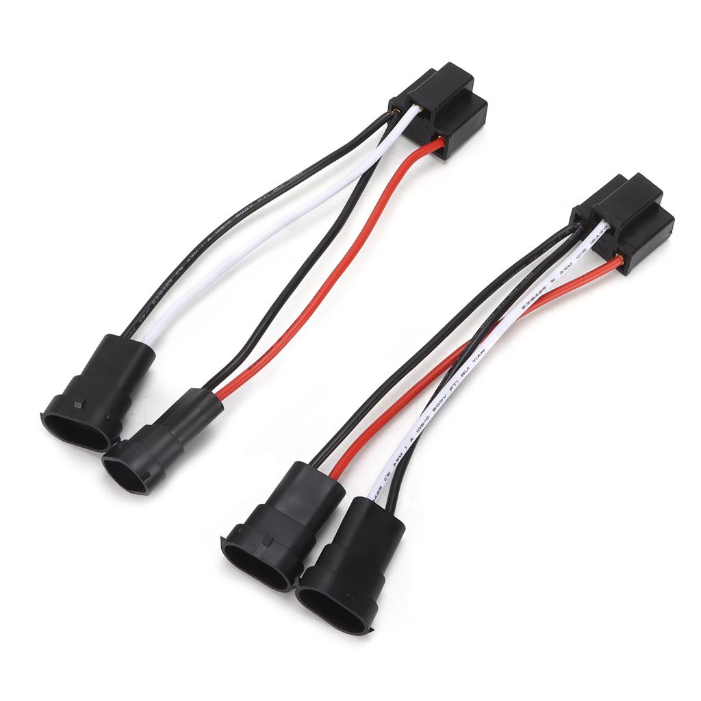 2pcs H4 9003 To H11 Conversion Wire Harness Adapter for Car Headlight Fog Light 12V‑24V