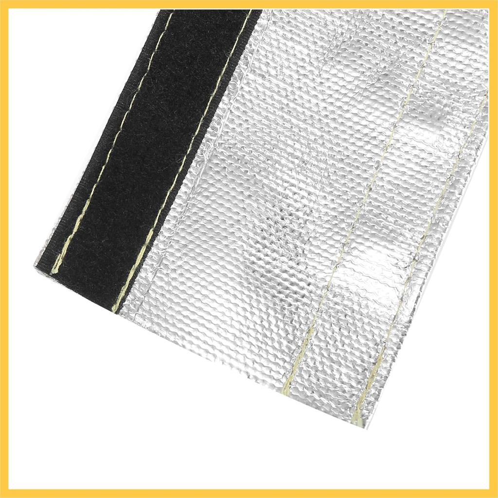 Mangote Protetor de Calor para Carro 3/4" DI 3,2 pés Malha Aluminizada Mangote Protetor Isolado Mangote Protetor de Fio de Calor para Linhas de Combustível 3/4" DE Proteção Térmica Automotiva