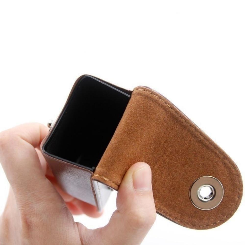 PU Leather Folding Belt Hanging Glasses Case Portable Lightweight Women Men Sunglasses Storage Box Vintage Protective Cover