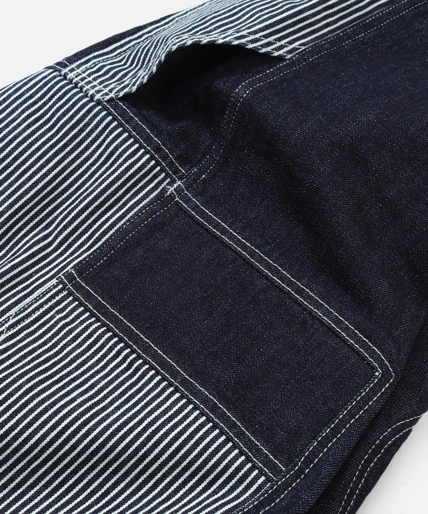 KOJIMA GENES Gardening Cropped Pants Men Okayama Denim Bottoms Work Pants Outdoor One Wash Indigo and Hickory Size 34 RNB-1419