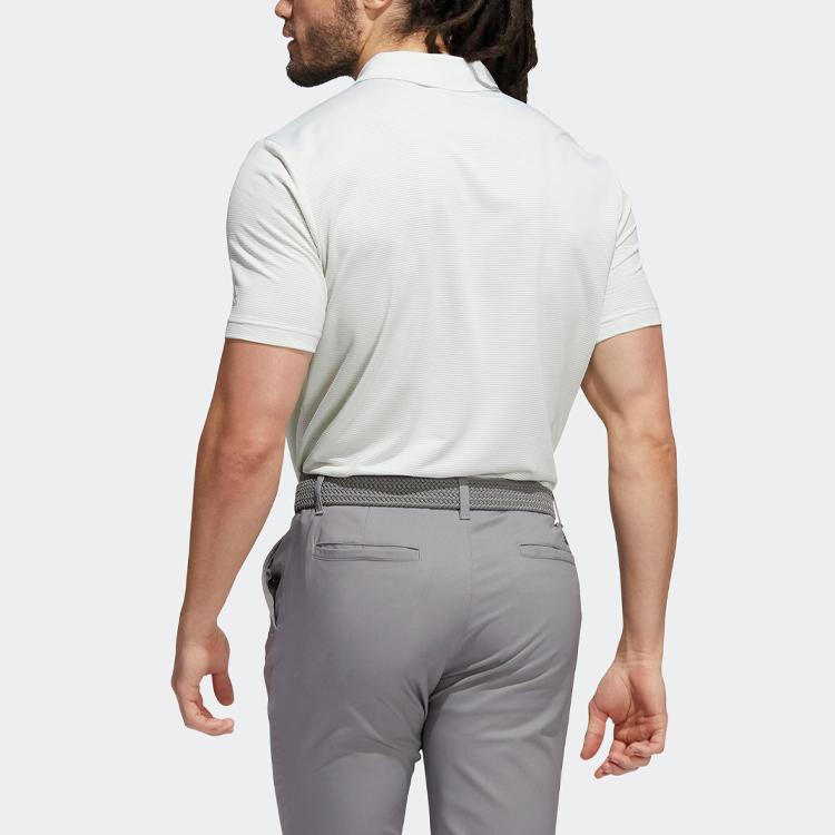 Adidas Ottoman Stripe Polo Shirt Men Polo Shirts Linen-Green HN2300