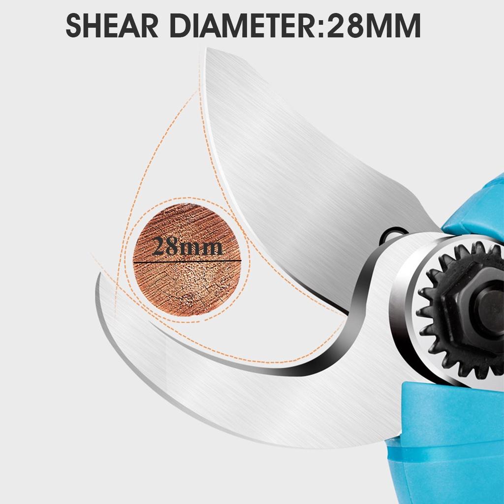 16.8V 88VF Cordless Pruner Electric Pruning Shear 2000mAh Lithium-ion Battery Efficient Fruit Tree Bonsai Pruning Branch Cutter