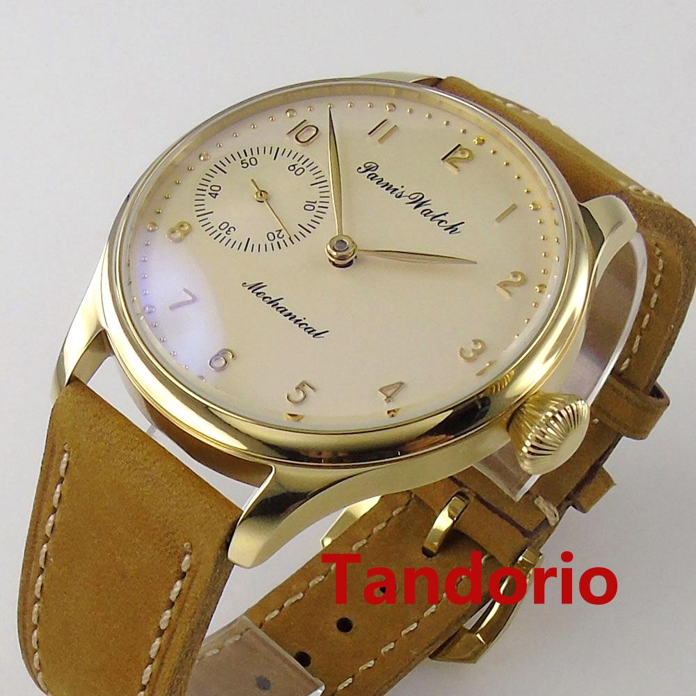44mm Parnis Fashion 6497 Hand Winding