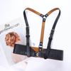 Metallschnalle Bandage Breiter Bund Elastischer Taillenriemen Hosenträger Gürtel PU-Leder Bauchbinde