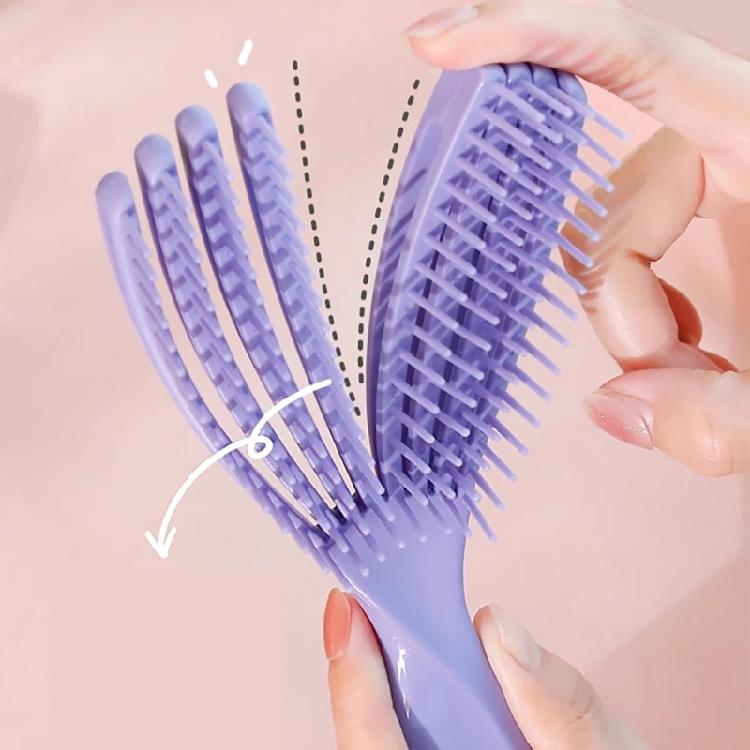 Detangling Hair Brush Hair Styling Brush Massage Comb Hollow Out Hair Brush Dry and Wet Hair Comb for Woman Man