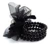 Les Trésors De Lily [J6931] - Black 'Scarlett' Designer Bracelet