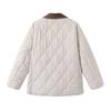 ins European and American style new fashion temperament classic quilting contrasting color lapel cotton jacket
