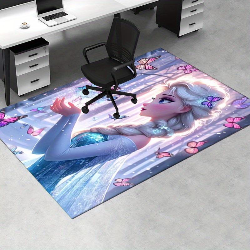 1pcOffice Carpet, Desk Mat, Gift for Home Decor, Elsa Inspired Butterfly Design, Soft and Comfortable Rug for Under Chairs