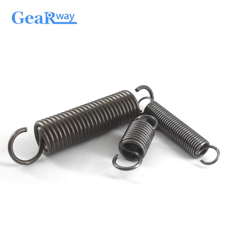 Gearway 5pcs Extension Spring with Hooks 1mm/1.2mm Thickness Small Tension Springs 25-50mm Steel Long Extension Spring 1x10x30mm