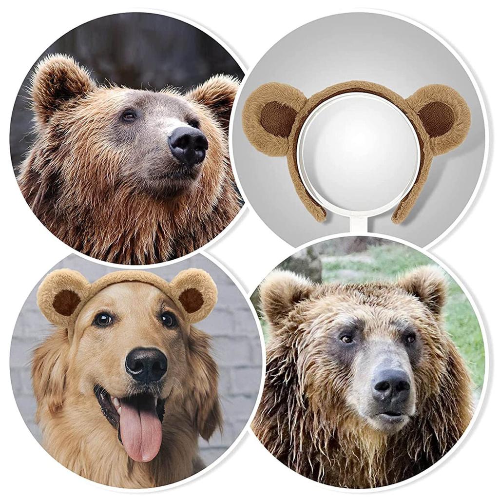 [onkemu] Bear Headband, Bear Ear Hairpin, Bear Ears, Animal Ears, Fluffy, Cute Bear Cosplay, Halloween, Christmas, Festivals, Costume, Cute, Stylish,