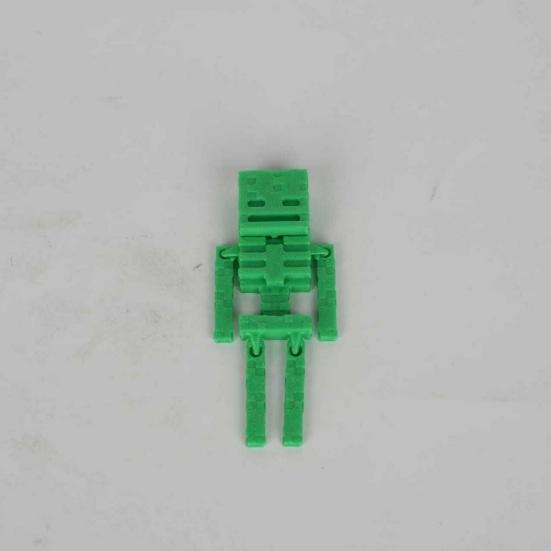 Pixel Robot Ornament Fidget Toy Mini Robot Figurine DIY Assembly Toy Robot Figure Stress Relief Toy Gift for Robot Lovers
