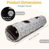 LUCKITTY Geometric Straight Cat Tunnel with Plush Inside,Cats Toys Collapsible Tunnel Tube with Balls, for Rabbits, Kittens, Ferrets,Puppy, Diameter