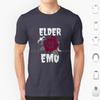 Elder Emo T Shirt 6xl Cotton Cool Tee Elder Emo Emo Goth Elder Skull Pop Punk Emo Band Still Emo Funny Elder Emo Punk Black