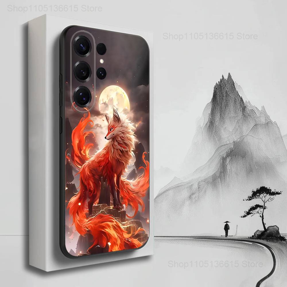

Cool Painting Art Fox Case For Samsung S22,S21,S9,S25,S24,S23,Ultra,FE,S20,S10,Plus,Lite,Soft Silicone Black SamsungS10Plus